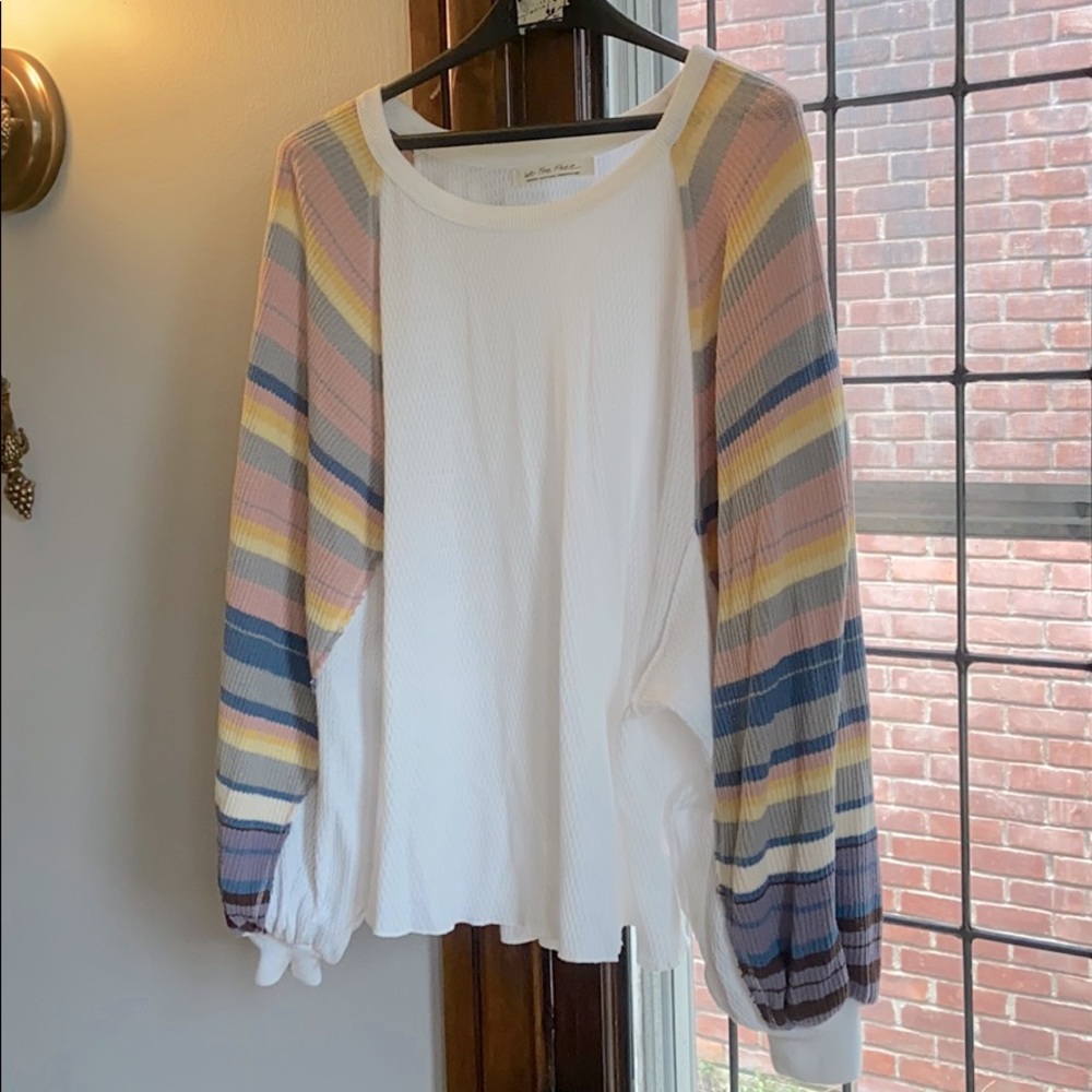 Free People Balloon Sleeve Thermal Top